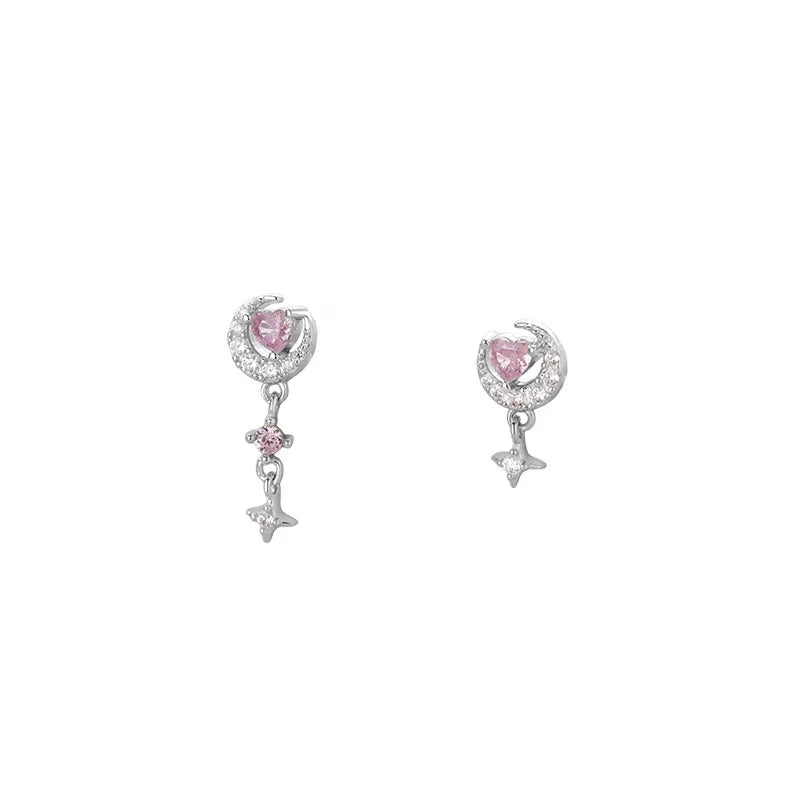 Moon Heart necklace and earrings set